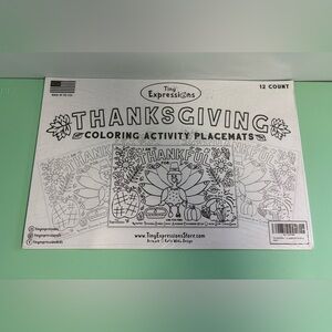 Tiny Expressions Thanksgiving Colouring Activity Placemats, Kids Colouring Pages